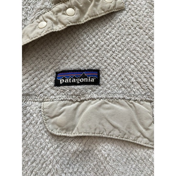 Patagonia Womens Snap T Fleece Fuzzy Pullover Solid White/Cream Size‎ Medium - Picture 2 of 7